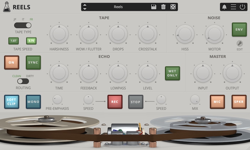 Reels - Analog Tape Plugin with Echo and Tape Stop Effect (VST, AU