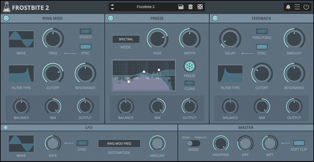 Frostbite - Spectral Freeze, Ring Modulation, Feedback Plugin - VST2, VST3, AU, AAX, CLAP